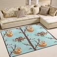 thumbnail image 2 of Coolnut Lightweight Carpet Mats, 5'3" x 4' Area Soft Rugs, Floor Mat Rug Home Decoration for Kids Room Living Room, 63"x 48" Sloth On Winter Tree, 2 of 6