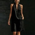 thumbnail image 5 of Cagogo Women's 2 Piece Tank Top Shorts Set Loose V Neck Sleeveless Casual Summer Cruise Outfits Solid Boho Vacation Clothes Matching Lounge Sets Airport Travel, Black M, 5 of 5