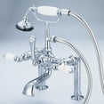 thumbnail image 5 of Water Creation F6-0006-01-CL Vintage Classic 7 in. Spread Deck Mount Tub Faucet - Chrome, Silver, 5 of 5