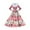 Light pink, variant on Women's Casual Dress Long Sleeve V Neck Patchwork Fleece Christmas Print Dress, Holiday Party Swing Maxi Dress, Retro Floral Print Dress for Women,S