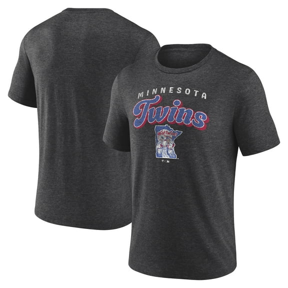 Men's Charcoal Minnesota Twins Wonderment Tri-Blend T-Shirt