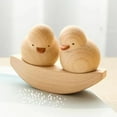 thumbnail image 4 of lanema Wood Couple Duck figurine Office Desktops Ornament Friendship Birthday Valentines Day Modern Memorial Day, 4 of 12