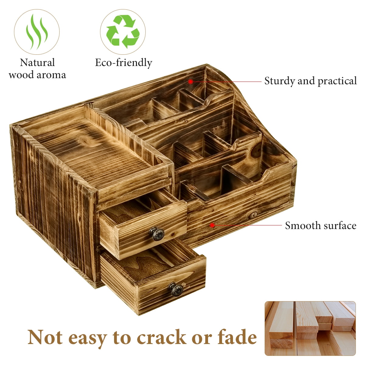  Besti Rustic Vanity Organizer for Cosmetics, Makeup, and  Bathroom Accessories, Wooden Farmhouse Storage Box with 3 Drawers, Vintage  Countertop, Dresser, or Desk Organization : Beauty & Personal Care