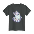 thumbnail image 5 of Gubotare Toddler Boys Girls Halloween Shirts Pumpkin T Shirt Kids Short Sleeve Cute Graphic Tee Tops Halloween Toddler Girl (Dark Gray,3-4 Years), 5 of 5