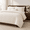 Cream White-waffle Texture-King (106"x90"), variant on Cream White-stripe Patchwork Queen (90"x90") Plush Fleece Comforter