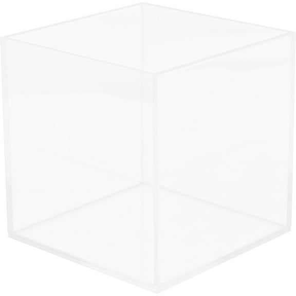 UPOUART Transparent Acrylic Tank Sleek Desktop Aquarium Multi-Use for Indoor Home Office Decor