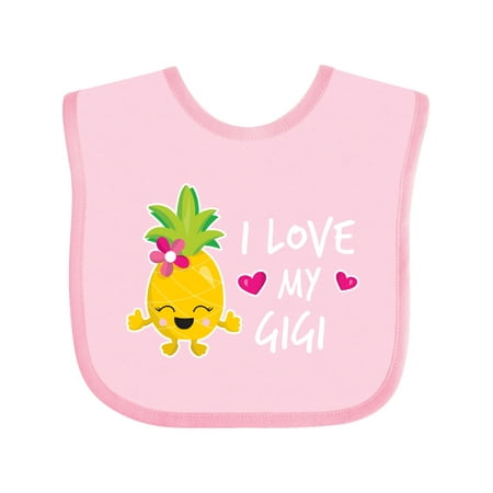 

Inktastic I Love My Gigi with Pineapple Gift Baby Girl Bib
