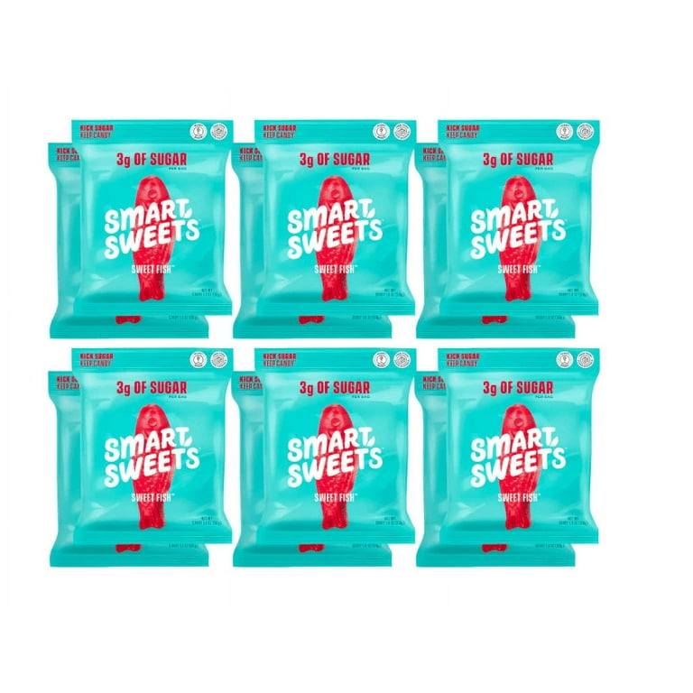 SmartSweets Sweet Fish, Candy with Low Sugar (3g), Low Calorie