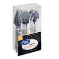 thumbnail image 1 of Set de cubiertos Great Value lavables y reutilizables plata premium 18 pzas, 1 of 4