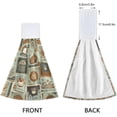 thumbnail image 4 of GZHJMY Coffee Stamp Hanging Tie Towels Set of 2, Soft Absorbent Kitchen Hand Towels with Hanging Loops for Kitchen Bathroom Farmhouse Home Decor, 18.2 x 14 Inch Wash Cloths, 4 of 7