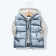 thumbnail image 2 of Curuila Kids Boys Vest Autumn Solid Zip Up Coat Sleevelss Lightweight Mid-Length Jacket Bu2 Size 9-10 Years, 2 of 6