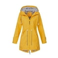 thumbnail image 2 of Chaqueta de esquí impermeable para mujer a prueba Chaqueta de lluvia a prueba para proteger con capucha cálido de invierno ejercicio - amarillo amarillo XXXL Salvador Dali Rompevientos, 2 of 4