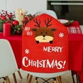 thumbnail image 4 of Lilixerw Christmas Chair Covers with Reindeer Print,Festival Stool Cover for Holiday Dining Decor,Soft Xmas Chair Cover,Easy to Clean,21.65x17.72Inch,Red, 4 of 6