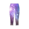 thumbnail image 4 of DDAPJ pyju Capri Leggings for Women 2025 Trendy Summer Cropped Pants Elastic Waist Slim Fit Yoga Bottom Pants Trendy 3D Print Casual Workout Capris Limited Time Sales of Today Multicolor M, 4 of 6