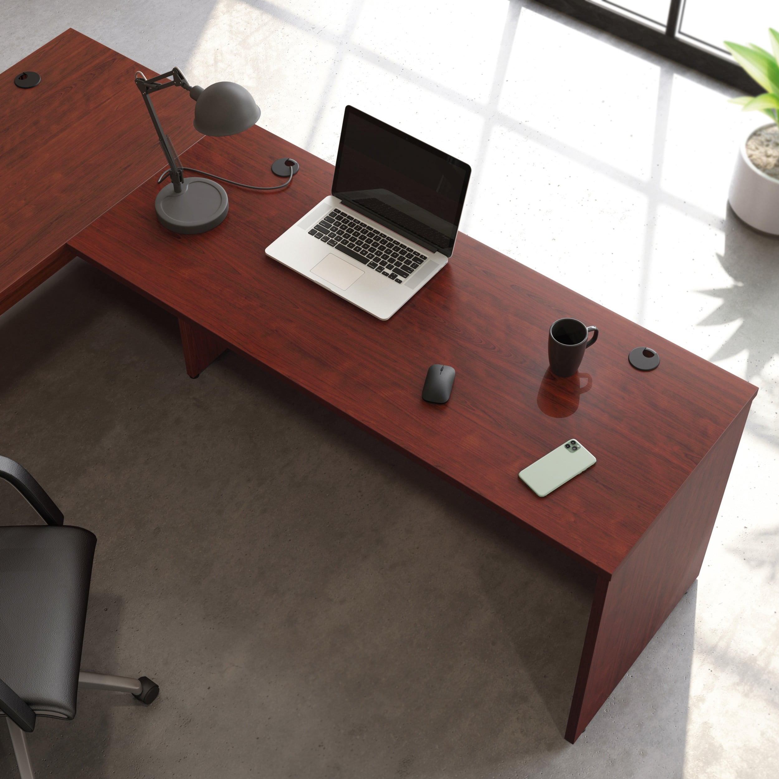 Astoutdoor Desk 60 x 24 in, Red Finish