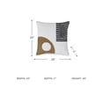 thumbnail image 5 of Signature Design by Ashley Longsum Decorative Throw Pillow, Black/White/Honey, Cotton Accent Pillow with Embroidered Abstract Design, 5 of 5