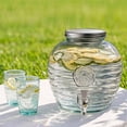 thumbnail image 2 of Couronne Company Bee-My Recycled Glass Beverage Dispenser, G5297, 270.5 ounce Capacity, Clear, 2 of 8