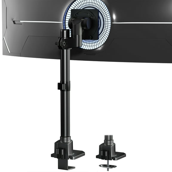 PUTORSEN Monitor-Arm Ultrawide Heavy Duty 24-57'' - Aluminum Single Monitor Mount Holds up to 59.4lbs, Adjustable Desk Mount Stand, VESA75/100/200mm, Black