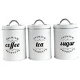 thumbnail image 1 of Contenedor para café, té y azúcar, organizador de comedor, contenedores de almacenamiento, tarro de hojalata Blanco, 1 of 7