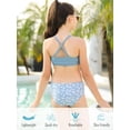 thumbnail image 5 of Lanbubble Girls 3 Piece Cover Up Swimsuit Set Hawaiian Bikini Bathing Suit with Pompom Tassel 7-12Y, 5 of 11