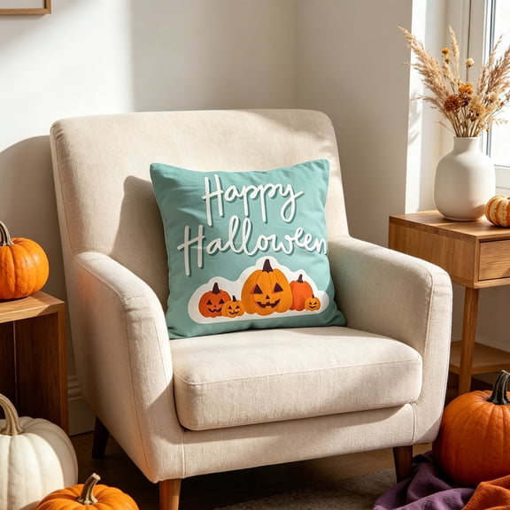 Halloween Decoration Indoor Outdoor Clearance Under $5.00!Halloween Pillow Covers Cute Pumpkin Ghost Decorative Pillow Cases Soft Fall Throw Pillow Covers For Sofa Couch Bedroom Living Room Home Hall