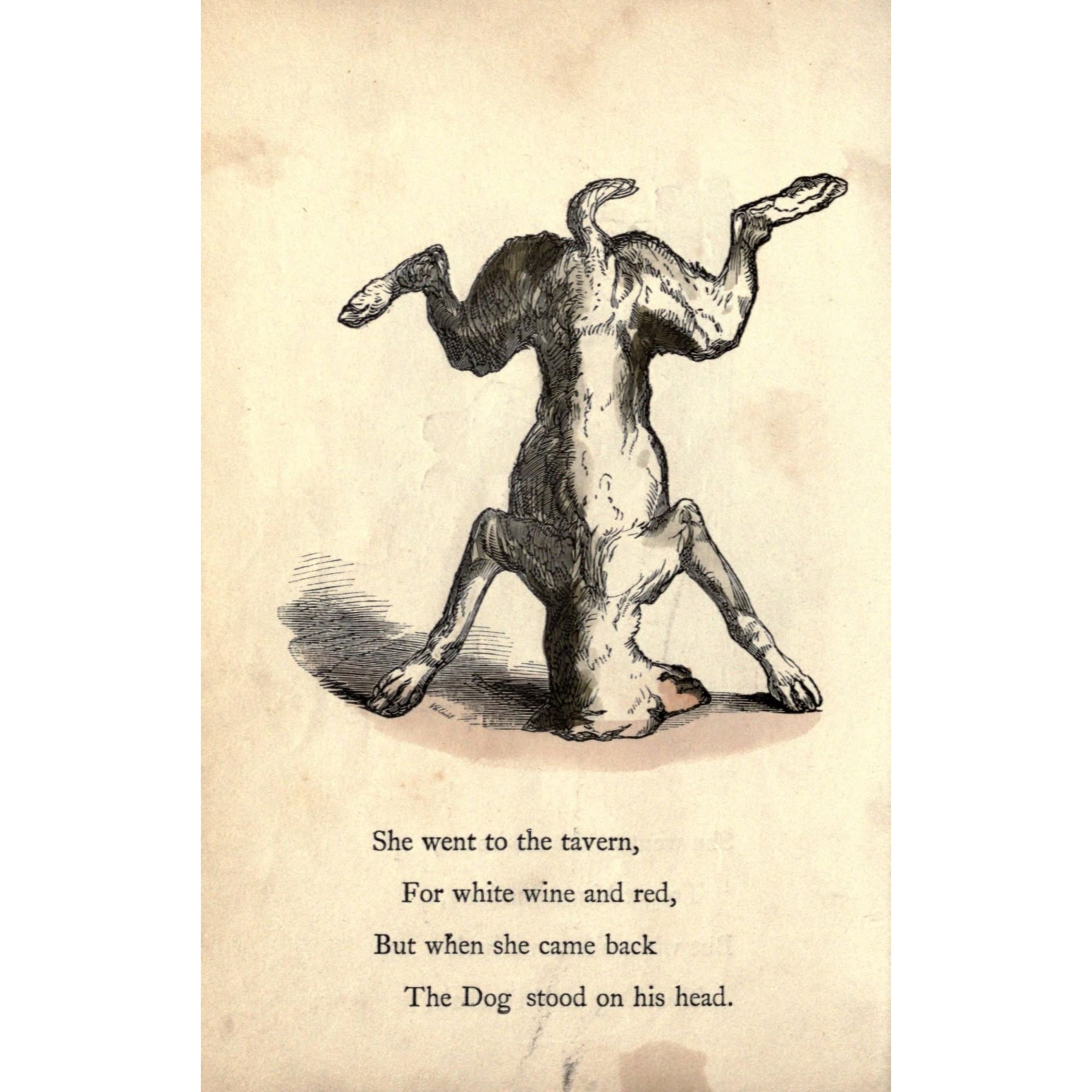 A Treasury of Pleasure Books 1850 Old Mother Hubbard & Dog 6 Canvas Art - H Weir (18 x 24)