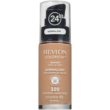 Cream Halloween Makeup - Revlon ColorStay Makeup for Normal/Dry Skin, 320 True Beige, 1 fl oz