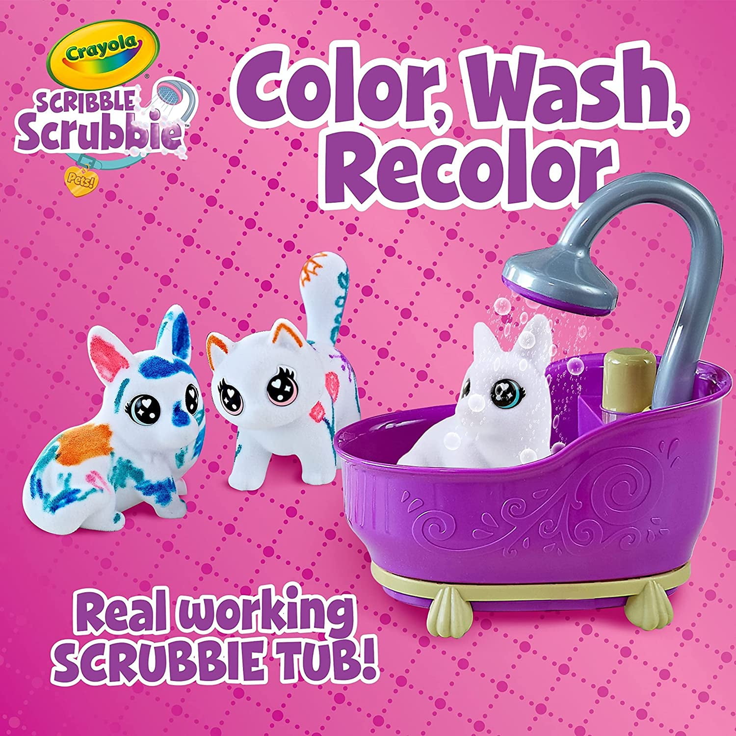 Crayola Scribble Scrubbie Pet Tub, Kids Coloring Set with 4 Washable Animal Figures  (图4) Crayola Scribble Scrubbie Pet Tub, Kids Coloring Set with 4 Washable Animal Figures  (图4)