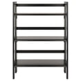 thumbnail image 5 of Winsome Torino 3 Shelf Solid Wood Folding Basket Bookcase in Black, 5 of 14