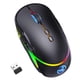 thumbnail image 3 of Methold Ratón recargable inalámbrico de 2,4 Ghz con luz RGB 1200/2400/3200 DPI Ratones para juegos ajustables Accesorios para PC de escritorio de hotel Juegos de teclado y mouse para computadora, 3 of 6