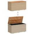thumbnail image 5 of vidaXL Garden Storage Box Beige 110x50x54 cm Poly Rattan Acacia Wood, 5 of 5
