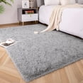 thumbnail image 3 of ZXNYH Large Area Rugs for Living Room Bedroom 6x9 Feet, Fluffy Kids Room Plush Shaggy Nursery Rug Furry Throw Carpets for Boys Girls, College Dorm Fuzzy Rugs Home Decorate Rug, Hot Pink, 3 of 7