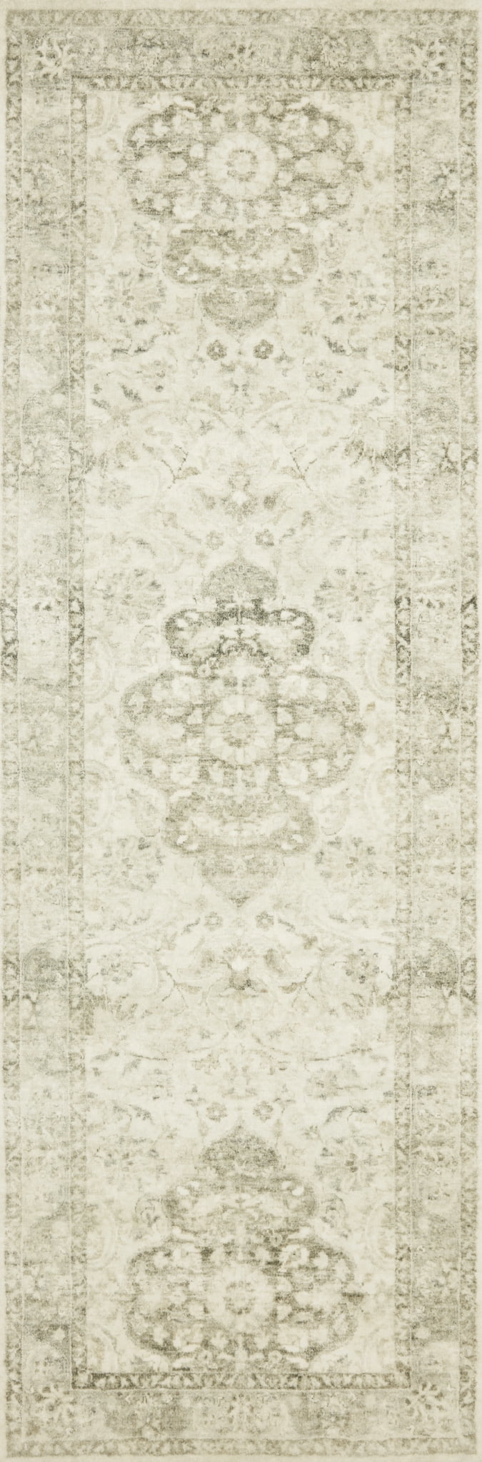 Loloi Rosette Ivory / Silver 3'-3" x 5'-3" Accent Rug