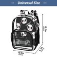 thumbnail image 4 of Large Clear PVC Backpack Heavy Duty See Through Backpack for Adults Work Travel, Panda Pattern Printed 12L, 4 of 8