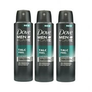 3 Pack Dove Men + Care Talc Feel 48 Hour Protection Deodorant Spray 150ml