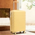 thumbnail image 3 of S-HOME 28 Inch Scratch Resistant ABS Hard Shell Checked Luggage With Four Multi-Directional Wheels And Combination Lock, Yellow, 3 of 20