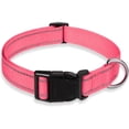 thumbnail image 1 of YSTINNG Reflective Dog Collar with Buckle Adjustable Safety Nylon Collars for Small Medium Large Dogs, Light Pink XS YD72-070, 1 of 7