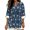 Tropical Palm Tree Blue, variant on FKELYI Tropical Flower Print Faux Linen Shirts for Women Blouse Relaxed Fit Beach Vacation Outfits with Side Slit Hem Design Casual Tees for Ladies, L