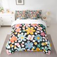thumbnail image 2 of Manfei Chic Colorful Flowers Bedding Comforter Set 7 Pieces for Female Men,Polka Dots Full Bedding Set Lightweight,Spring Garden Fitted Sheet Flat Sheet,Ultra Soft Home Decor,Reversible, 2 of 8