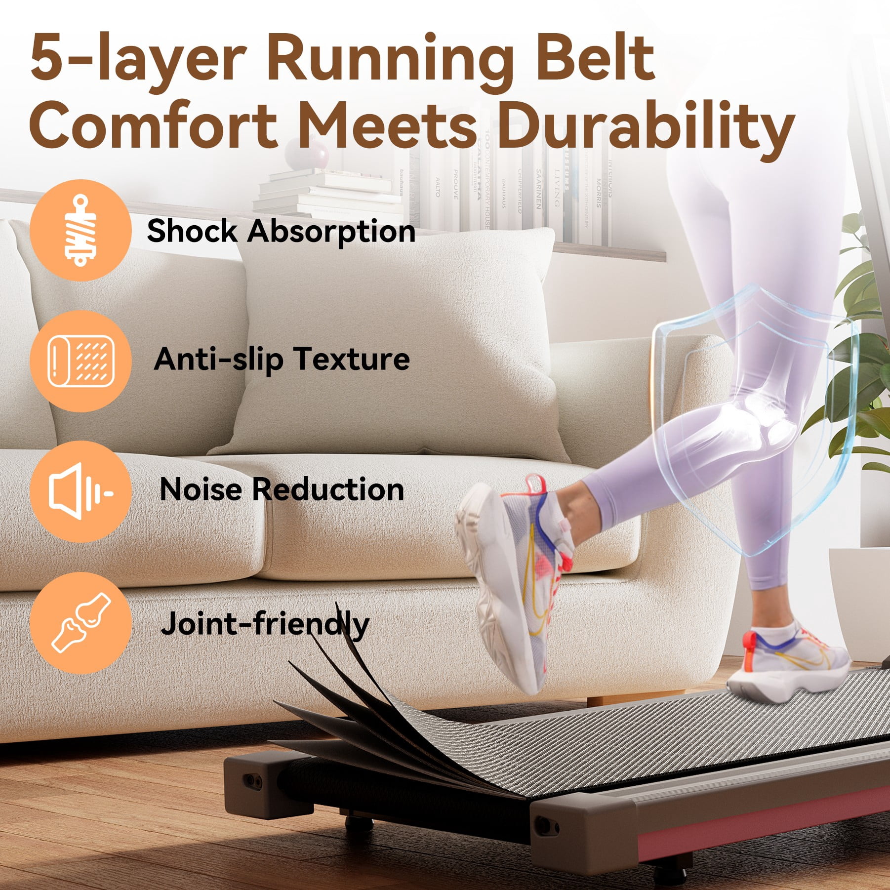 4-in-1 Treadmills Folding Smart Treadmill with 6% Incline,7.5MPH,300 lbs,Folding Electric Motorized Treadmill With Speaker