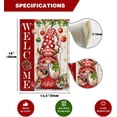 thumbnail image 4 of Christmas Gnome Garden Flags for Outside, Winter Christmas Welcome Garden Flags 12.5x18 Double Sided, Christmas Tree Gnome Small Holiday Lawn Flags, Winter Gnomes Decorations for Yard Farmhouse, 4 of 6
