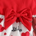 thumbnail image 7 of Wxirdiow Rompers for Summer Toddler Girl Dresses Ruffled Sleeve Casual Dress Summer Toddler Girl Clothes with Cute Headband Red Size,6-9 Months, 7 of 7