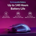 thumbnail image 5 of Keychron M7 8K Wireless Mouse, 2.4G/Bluetooth/Wired, Lightweight Ergonomic, PAW3950, Black, 5 of 9