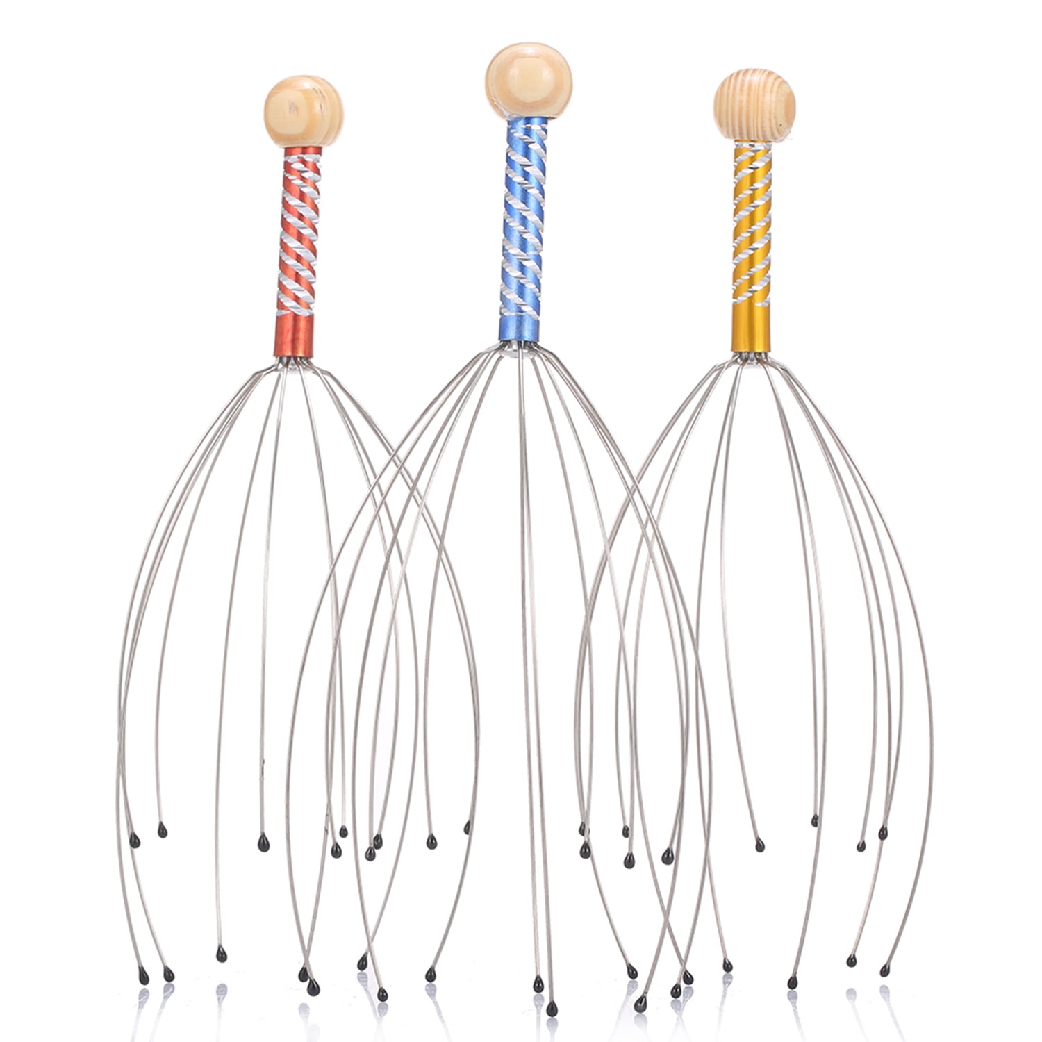 Homgeek 3pcs Head Massagers Scalp Scratchers Handheld Scratcher for