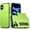 Green, variant on Dteck Case with Card Holder for iPhone 17,Shockproof TPU+PC Hidden Card Slot Wallet Case Back Cover for iPhone 17, Black