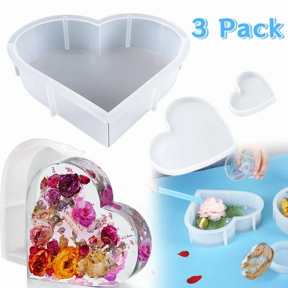 Heart Shaped Flower Preservation Mold, Large Epoxy Resin Molds for Wedding Bouquets and Keepsakes