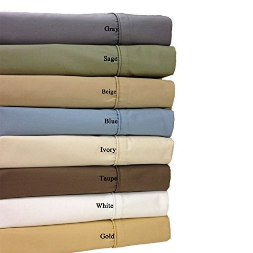 Royal Hotel 650-Thread-Count Bed Sheets - Wrinkle Free Sheets - Deep Pocket, Cotton Blend, Sateen Sheets, Hypoallergenic, 3 Piece - Twin XL - White