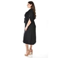 thumbnail image 2 of Vestido camisero de lino Roman Fashion Tallas Extras Negro 36, 2 of 6