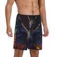 thumbnail image 6 of Mens Pajama Shorts, Rainbow Wings Majestic Dragon Sleep Shorts Men Pajama Bottoms Lounge PJ Shorts with Pockets, 6 of 6
