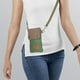 thumbnail image 4 of Bolso bandolera pequeño para mujer, bolso de lona para teléfono móvil con correa de hombro ajustable para uso diario., 4 of 8